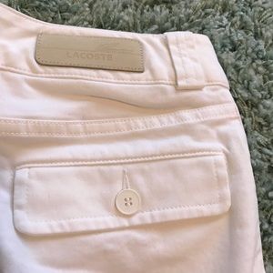 White Lacoste Bermuda Shorts Size 2
